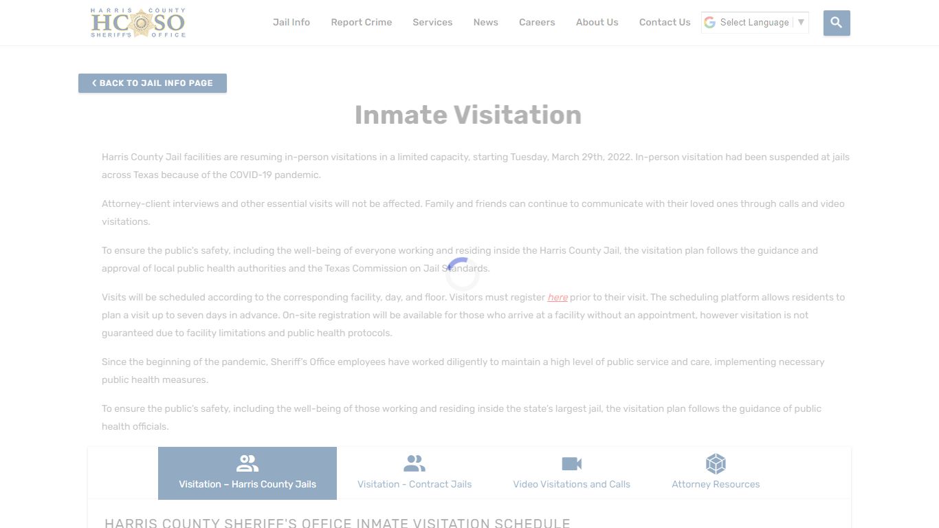 Inmate Visitation—Harris County Texas Sheriff's Office